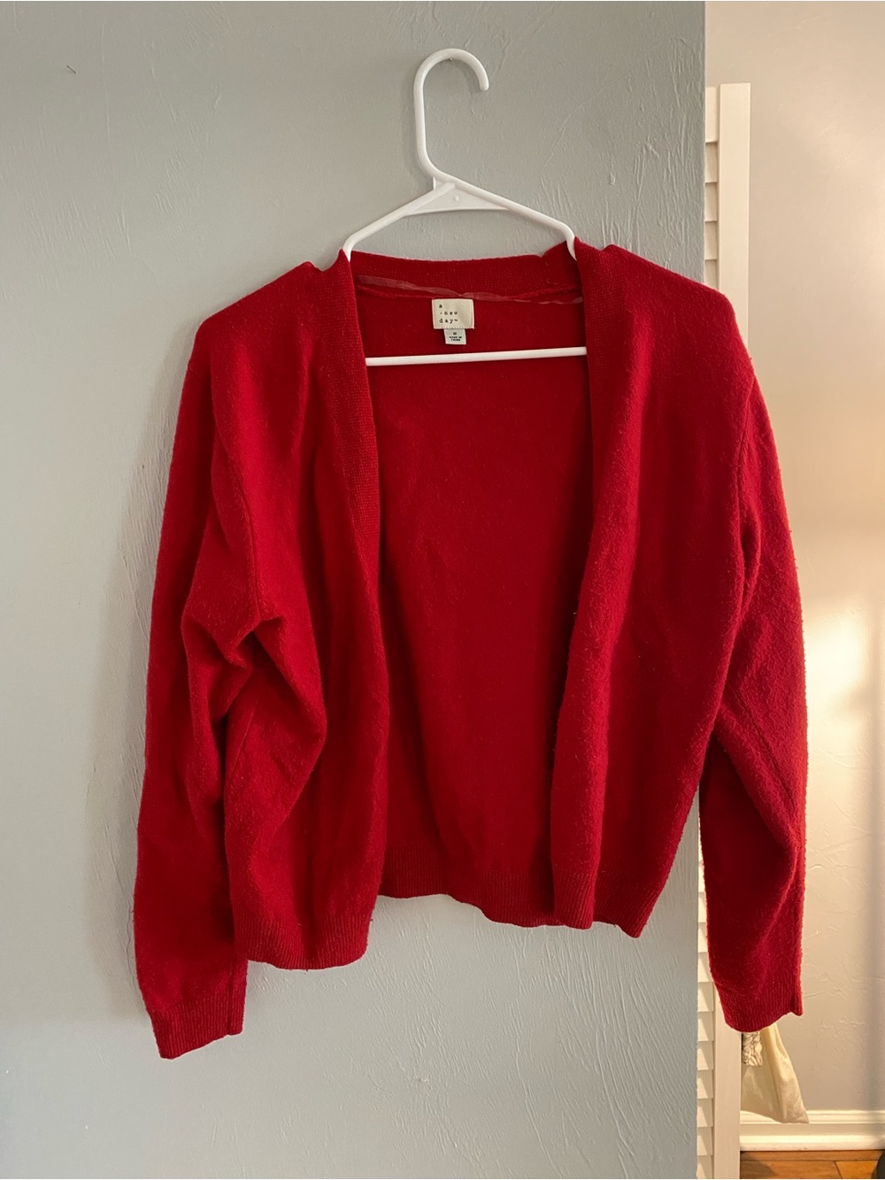 a new day Red Open-Front Women's Cardigan Sweater